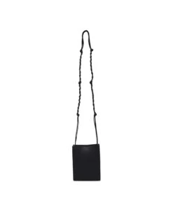 Jil Sander Tangle Crossbody Bag In Black Leather