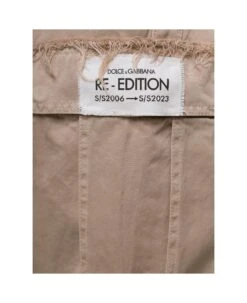Dolce & Gabbana Beige Cargo Pants With Multi-pockets And Re-edition Patch In Cotton Man -Volk Clothing Sales abbc9b8d2def4ea5c80c7c5b6d5e1ca4