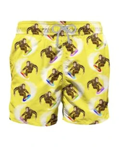 MC2 Saint Barth Man Classic Swim Shorts With Monkey Print