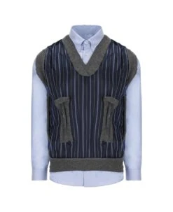 Maison Margiela Spliced Oxford Buttoned Shirt