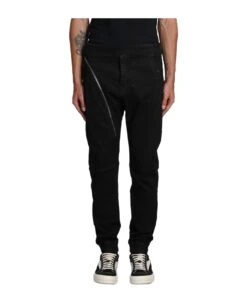 Aircut Joggers Pants In Black Cotton