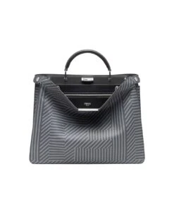 FENDI Medium Peekaboo Iseeu Bag In Two-tone Printed Leather