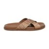 Versace Brown Leather Blend Slippers
