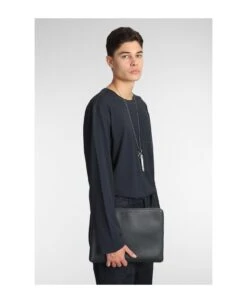 Lemaire Document Holder Clutch In Green Leather -Volk Clothing Sales bc497db5d85623959cae69933d78e77b