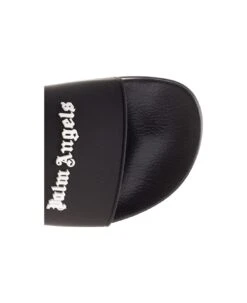 Palm Angels Black Rubber Slides -Volk Clothing Sales bc82e7312d6f57521febc00c45ee33c5