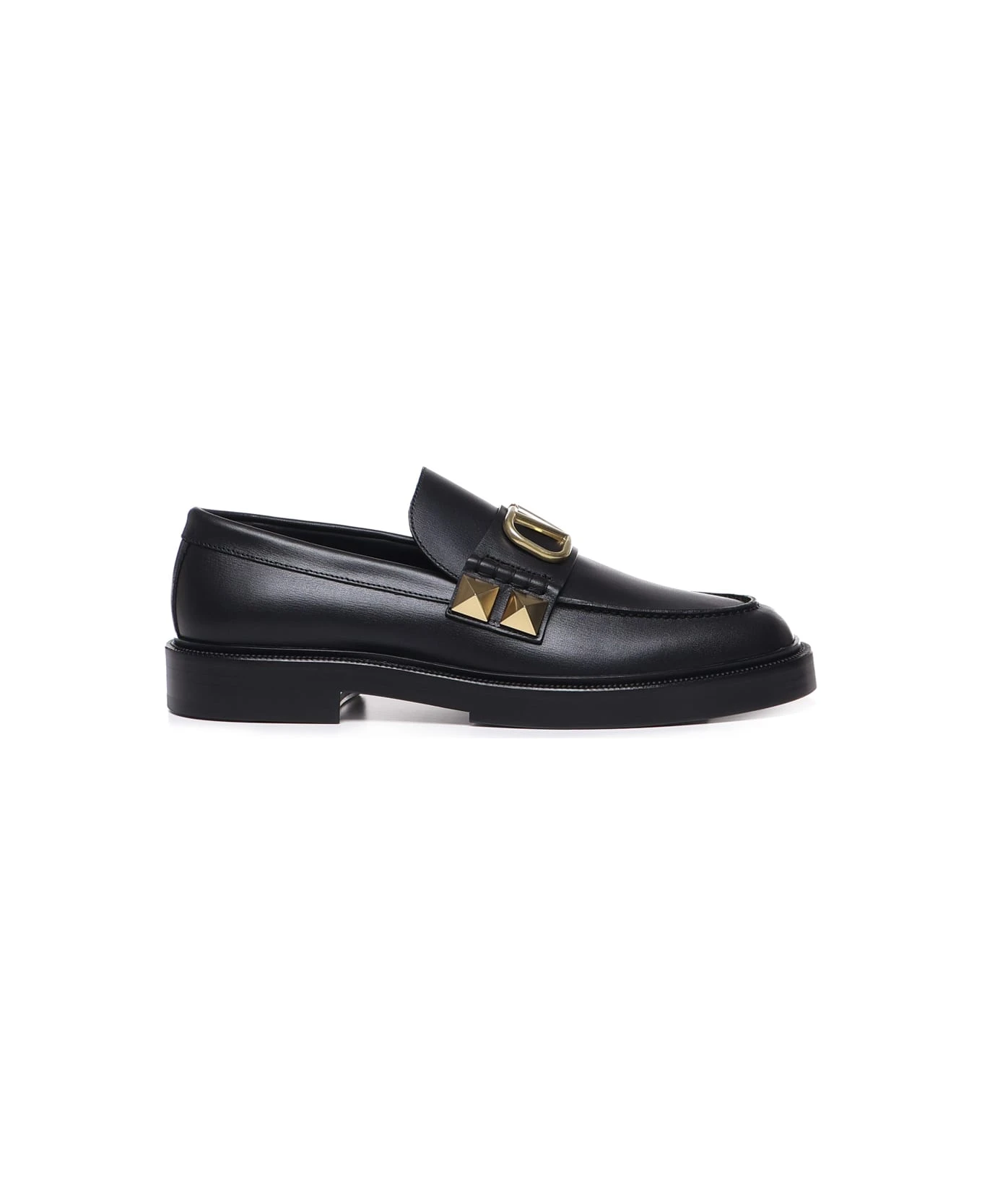 Valentino Garavani Stud Sign Moccasin In Calfskin 1 Valentino Garavani Stud Sign Moccasin In Calfskin