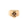 Alexander Mcqueen Man's Skull Gold Colored Brass Ring