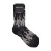 Vision Of Super Black Socks With Triple Grey Flame