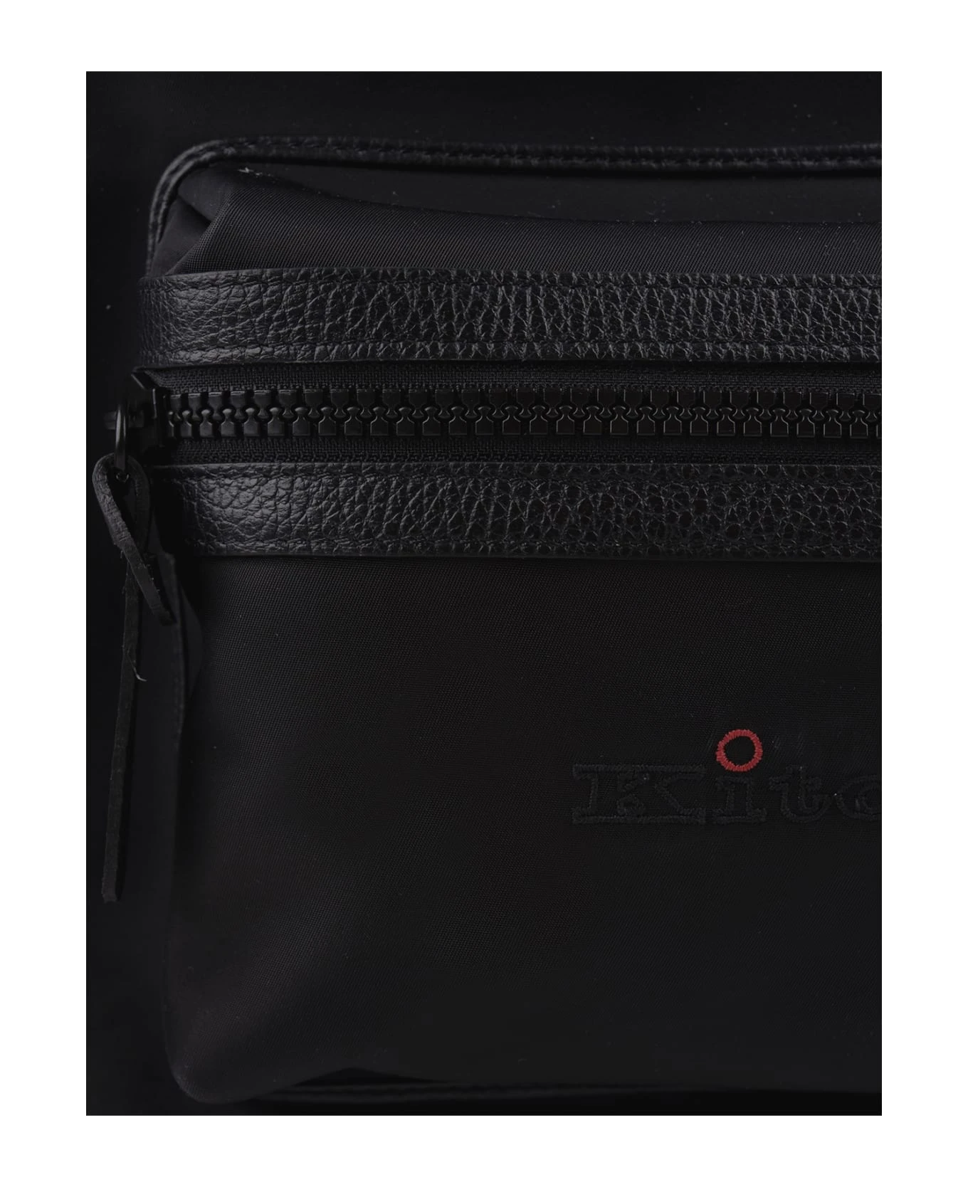 Kiton Black Backpack With Embroidered Logo 5 Kiton Black Backpack With Embroidered Logo - Image 5