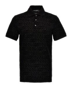 Dolce & Gabbana All Over Logo Polo Shirt