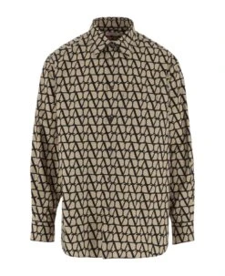 Valentino Cotton Shirt With Iconographe Toile Print