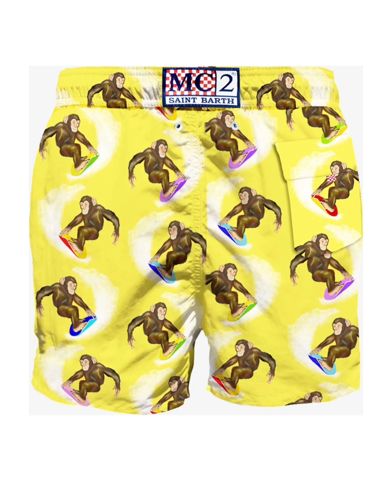 MC2 Saint Barth Man Classic Swim Shorts With Monkey Print 2 MC2 Saint Barth Man Classic Swim Shorts With Monkey Print - Image 2