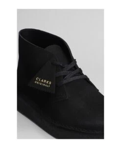Clarks Desert Coal Lace Up Shoes In Black Suede -Volk Clothing Sales c8a104cfb5846ecead027a9689ca2ac6