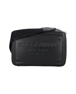 Dolce & Gabbana Logo-embossed Zipped Shoulder Bag