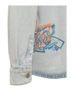 Off-White Graffiti Denim Shirt -Volk Clothing Sales c9f795f98ab6db385a53410451bc9d64