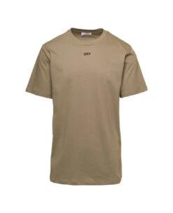 Off-White Off Stitch Slim S/s Tee Beige Black