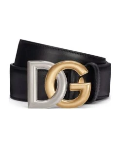Dolce & Gabbana Smooth Calfskin Logo Belt