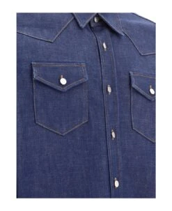 Acne Studios Denim Collared Button-up Shirt -Volk Clothing Sales cc07482e938edde3945f505e64783493