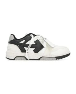 Off-White Slim Out Of Office Leather And Fabric Low-top Sneakers