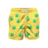 MC2 Saint Barth Embroidered Leaves Mid-length Swim Short