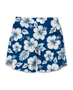 MC2 Saint Barth Blue Swim Short Mid-lenght With White Flower Print -Volk Clothing Sales cffffd1386ddc98d74d8c02c972aec83