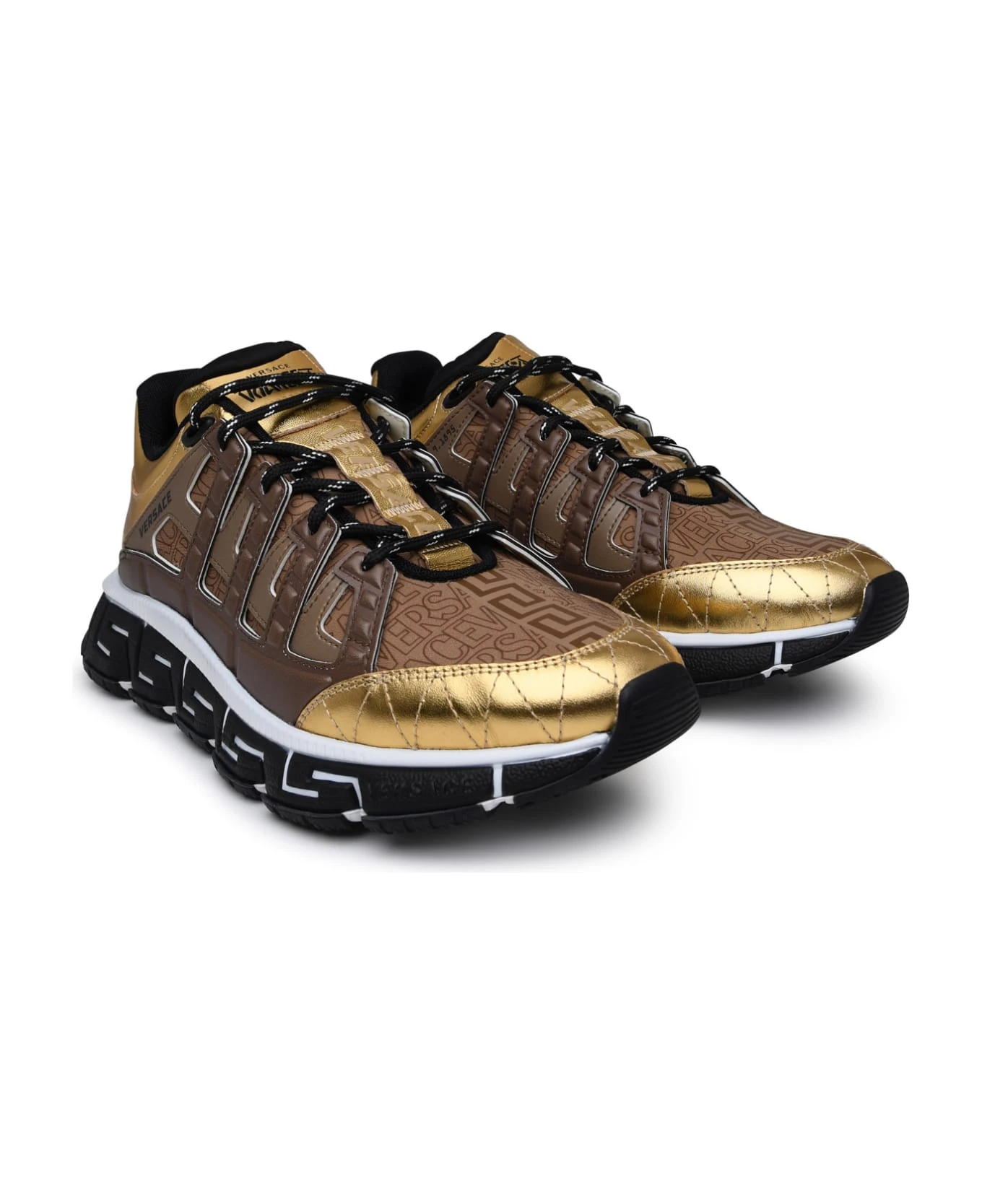 Versace Gold Leather Blend Trigreakers 2 Versace Gold Leather Blend Trigreakers - Image 2