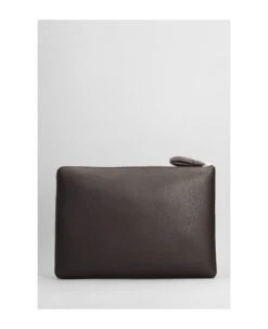 Lemaire Document Holder Clutch In Brown Leather -Volk Clothing Sales d1826f32dc79b4ce6f49cf36074f4b3c