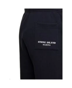 Stone Island Blue Jogger Pants With Contrasting Logo Embroidery In Cotton Woman -Volk Clothing Sales d1e40f2c84d314a2f0bfb0397ab887bb