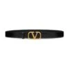 Valentino Garavani Buckle Belt H.30 Vlogo Signature Box Calf/vitello Nappato/antique Gold Lo