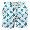 MC2 Saint Barth Man Swim Shorts With Seastar Flocked Print