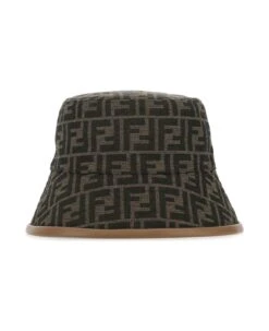 FENDI Embroidered Polyester Blend Bucket Hat