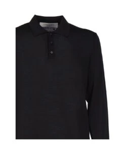 Golden Goose Long-sleeved Polo Shirt In Merino Wool -Volk Clothing Sales d3e6fffe3b85a0a7fa4162af251907d0