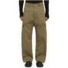Green Cotton Cargo Trousers