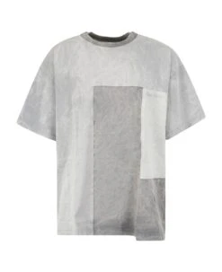 Golden Goose Journey M's T-shirt Loose Patchwork Golden Stamp