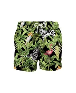MC2 Saint Barth Tropical Print Mid-length Swim Shorts