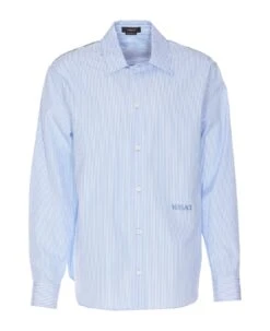 Versace Striped Seashell Barocco Shirt