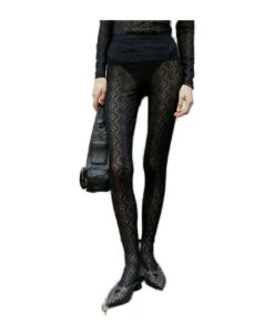 Marine Serre Monogram Mesh Jacquard Tights