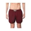 MC2 Saint Barth Man Burgundy Linen Swim Shorts
