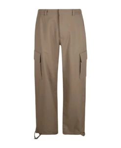 Off-White Embroidered Drill Cargo Trousers