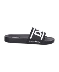 Dolce & Gabbana Logo Print Beach Sliders