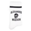 Alexander McQueen Logo Skull Socks In White