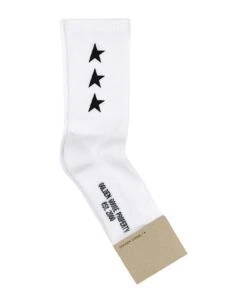 Golden Goose White Stretch Cotton Blend Socks