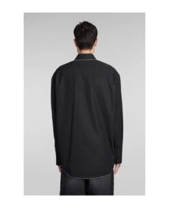 Off-White Shirt In Black Cotton -Volk Clothing Sales df6bf7b132904c8264001939ace1abe4