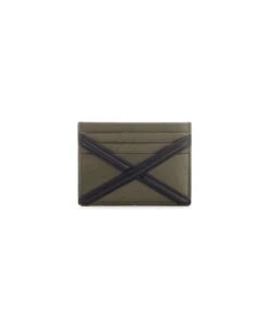 Alexander McQueen Green Leather Card Case