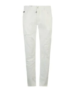 Dolce & Gabbana Logo Patched Distressed Effect Jeans