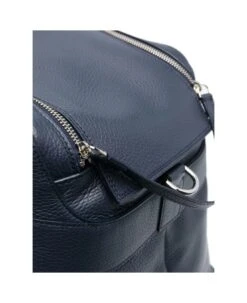 Orciani Micron Duffel Bag In Navy Blue Leather With Shoulder Strap -Volk Clothing Sales e2b2f5a7ec26e49c0aee8634f941223d