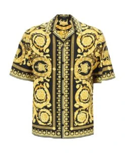 Versace Barocco Print Silk Shirt