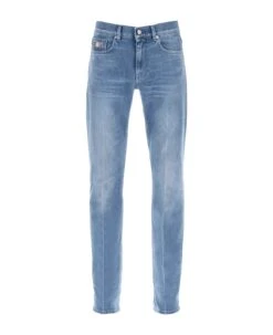 Versace Stretch Denim Slim Fit Jeans