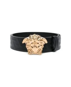 Versace Belt H.40 Calf Greca Embossed