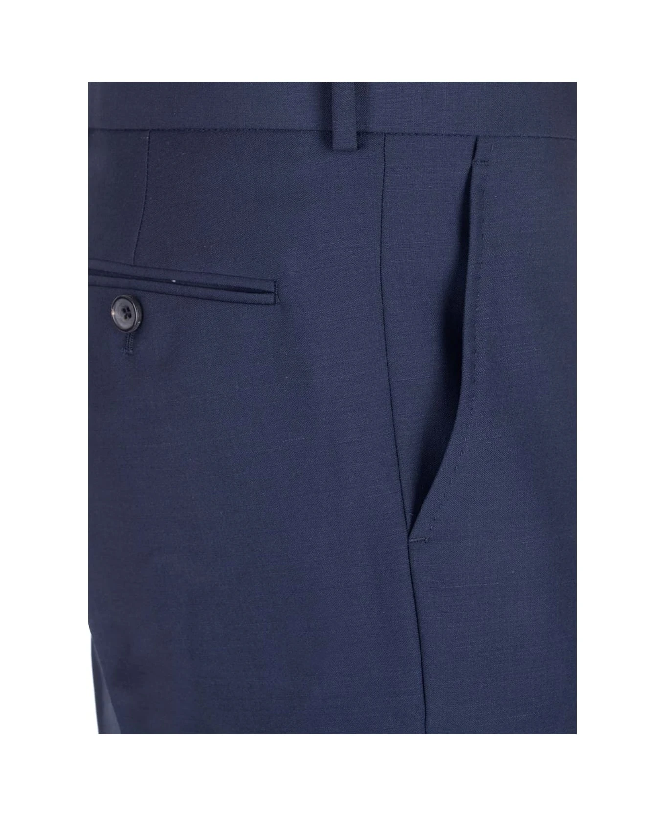 Alexander McQueen Blue Tailored Trousers 3 Alexander McQueen Blue Tailored Trousers - Image 3
